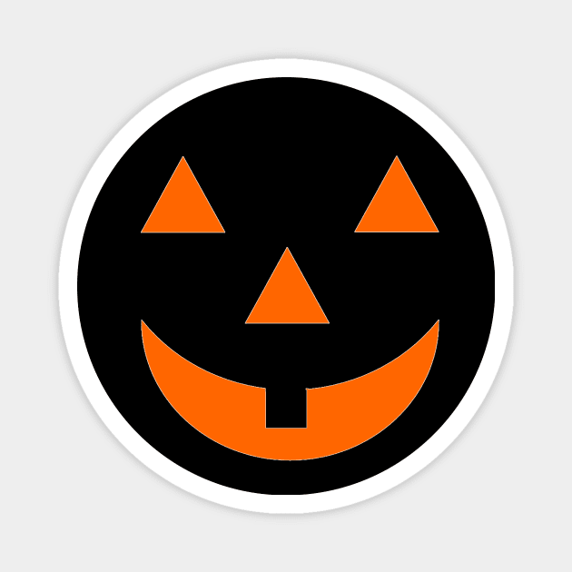 Jack O Lantern Halloween Pumpkin Face Mask Smiley Magnet by merkraht